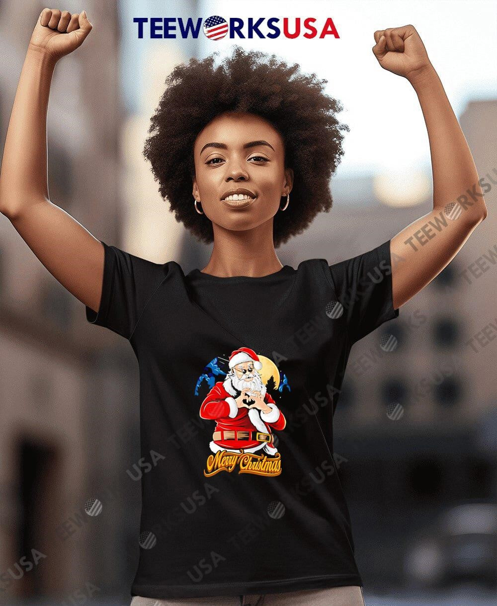 Merry Christmas Santa Claus relax heart - Adult & Kids T-Shirts, Sweatshirts & Hoodies apparel design preview 7
