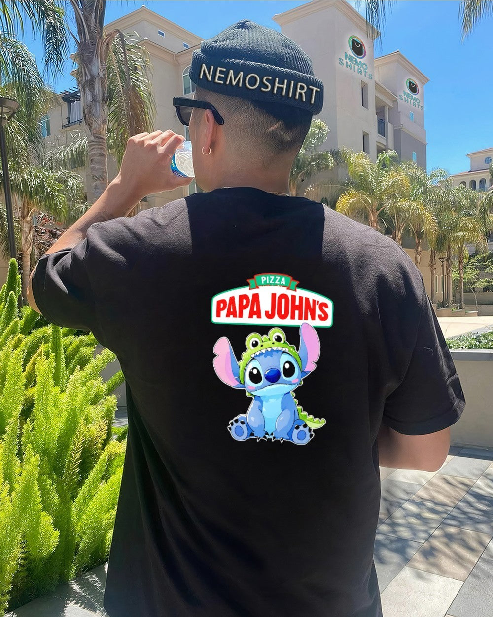 Stitch Cosplay Crocodile x Pizza Papa John's - Adult & Kids T-Shirts, Sweatshirts & Hoodies apparel design preview 4