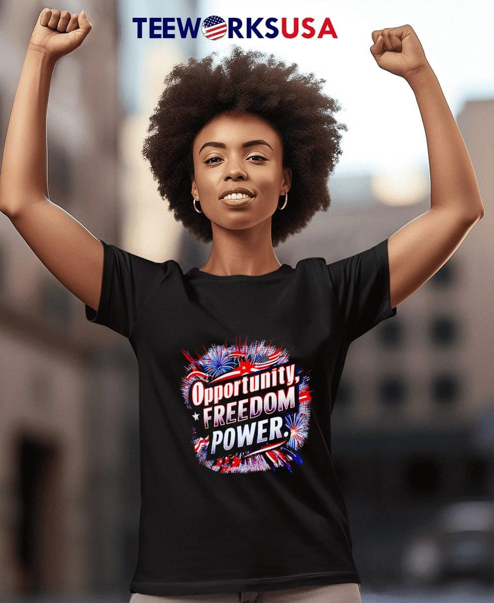 Opportunity freedom power - Adult & Kids T-Shirts, Sweatshirts & Hoodies apparel design preview 4