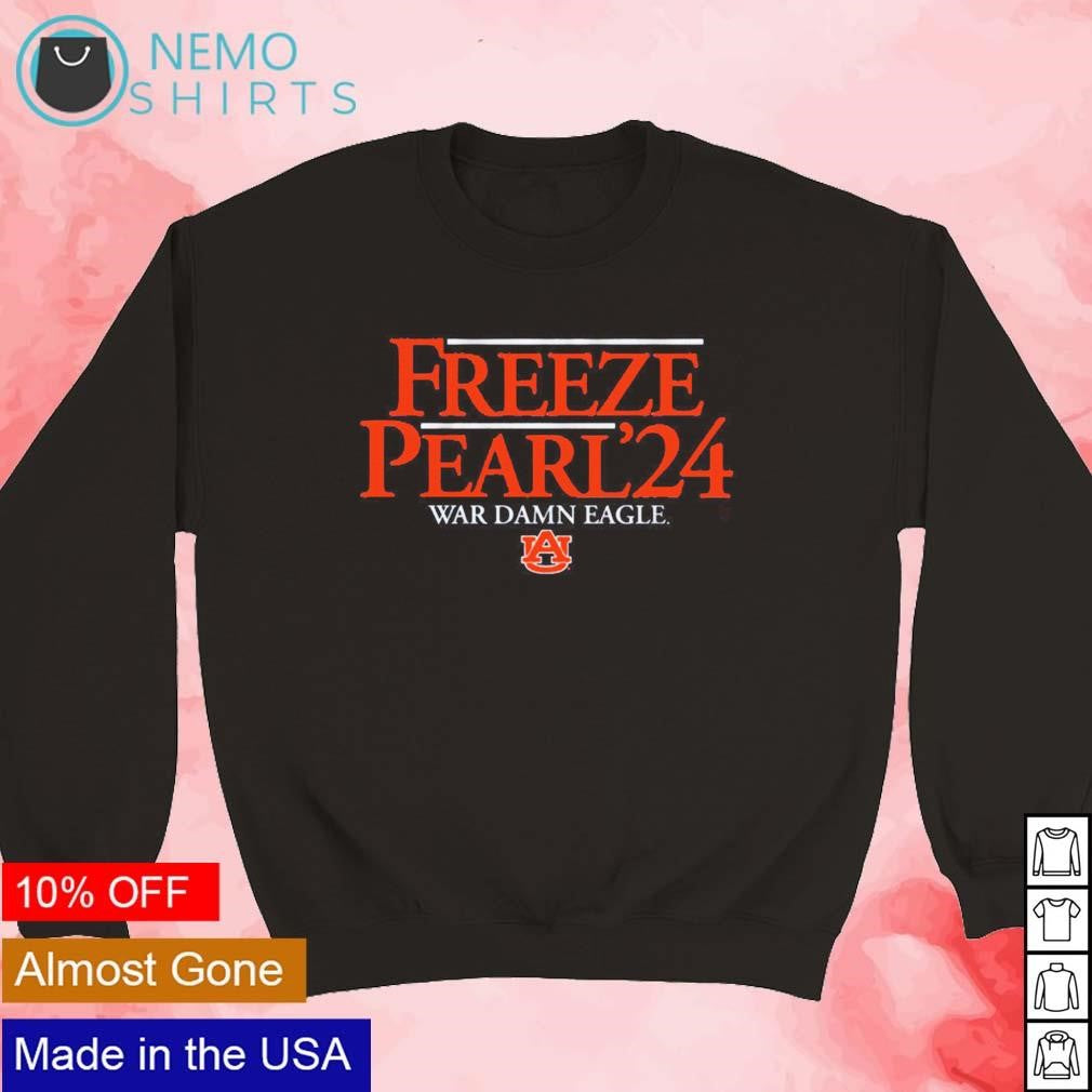 Auburn Tigers freeze Pearl '24 war damn eagle - Adult & Kids T-Shirts, Sweatshirts & Hoodies apparel design preview 3