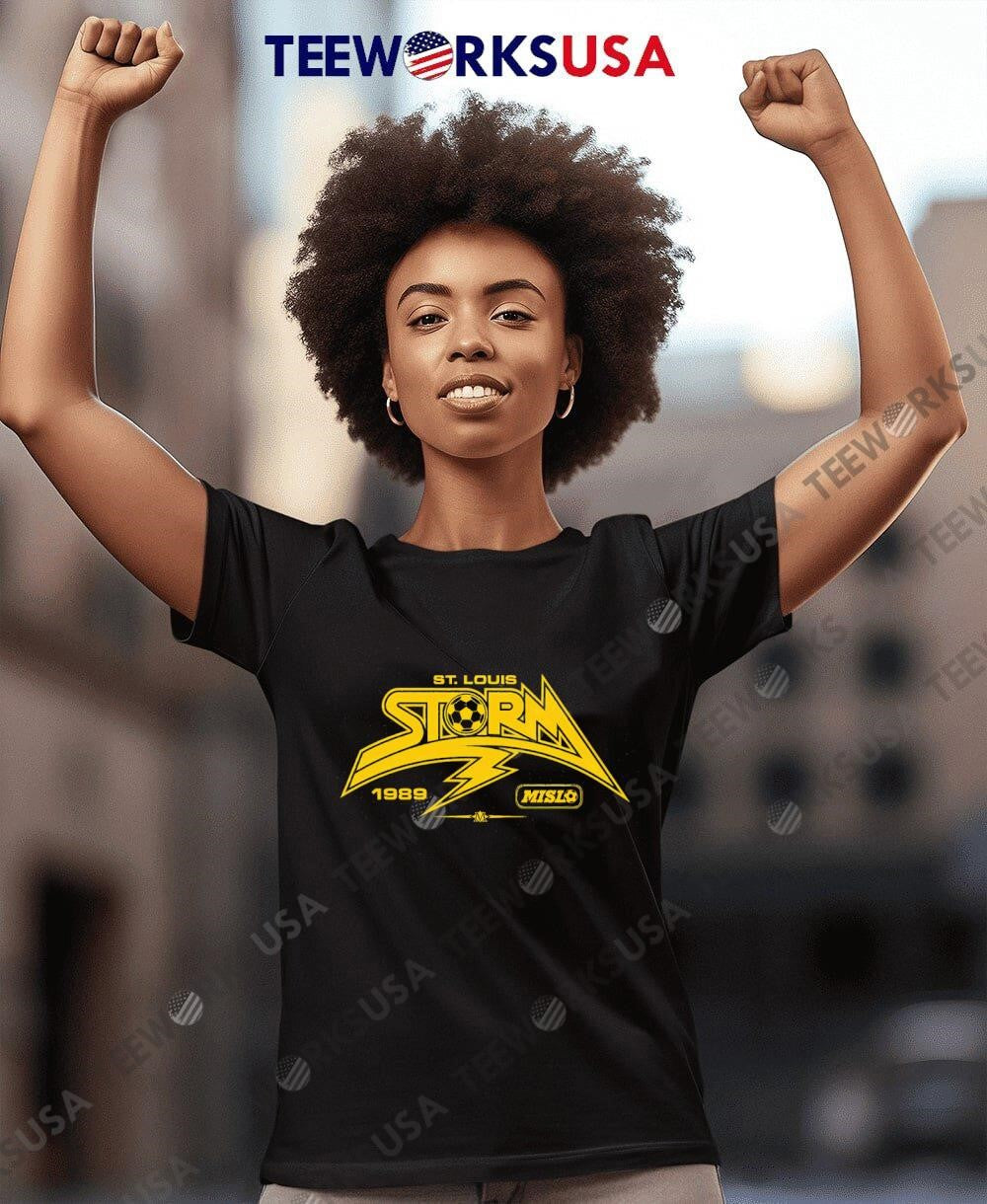 Throwbackmax St. Louis Storm 1989 MISL Socce retro - Adult & Kids T-Shirts, Sweatshirts & Hoodies apparel design preview 4