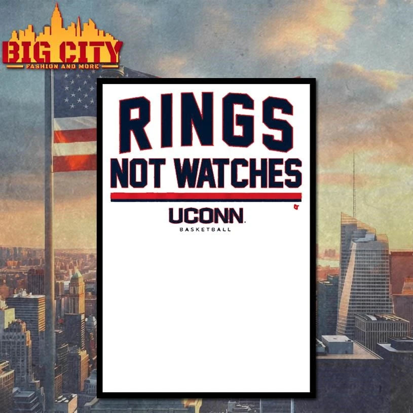UConn Rings Not Watches College Basketball - Adult & Kids T-Shirts, Sweatshirts & Hoodies apparel design preview 4