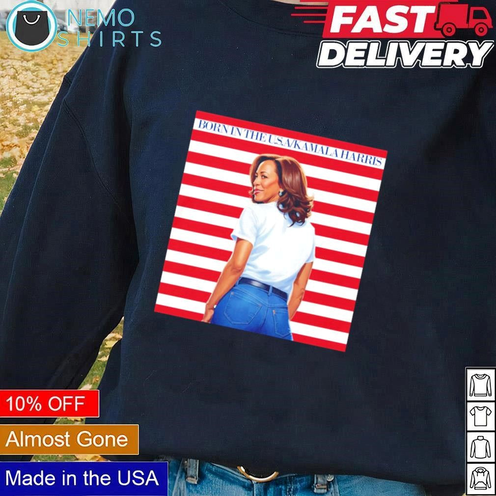 The boss born in USA Kamala Harris - Adult & Kids T-Shirts, Sweatshirts & Hoodies apparel design preview 1