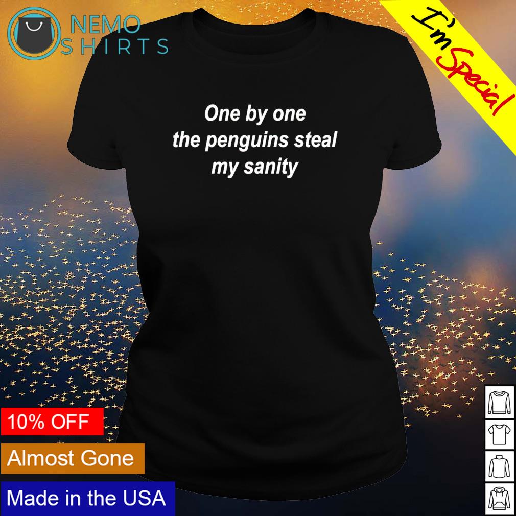 One by the penguins steal my sanity - Adult & Kids T-Shirts, Sweatshirts & Hoodies product image 3