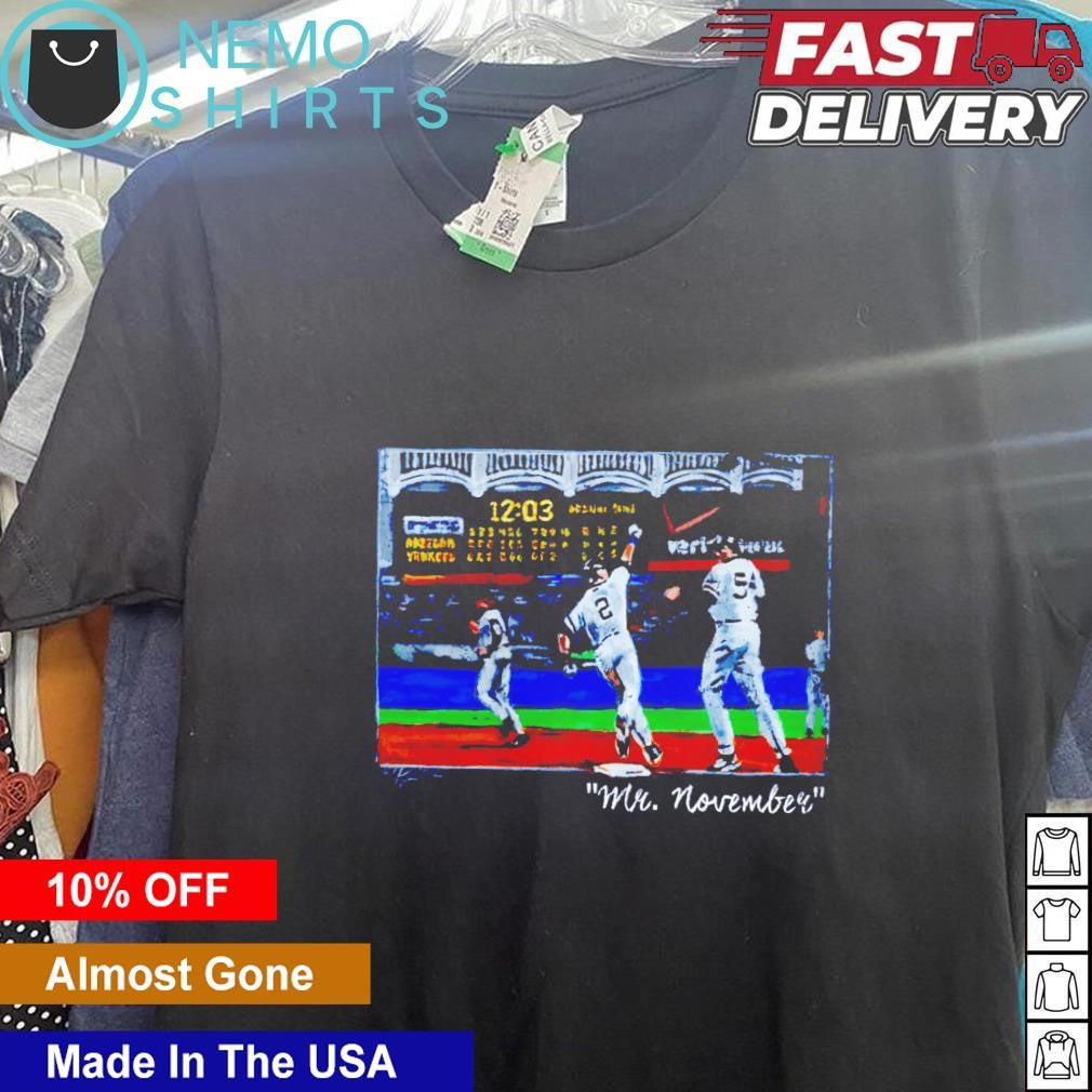 Mr. November Derek Jeter homers in the 10th inning - Adult & Kids T-Shirts, Sweatshirts & Hoodies apparel design preview 5