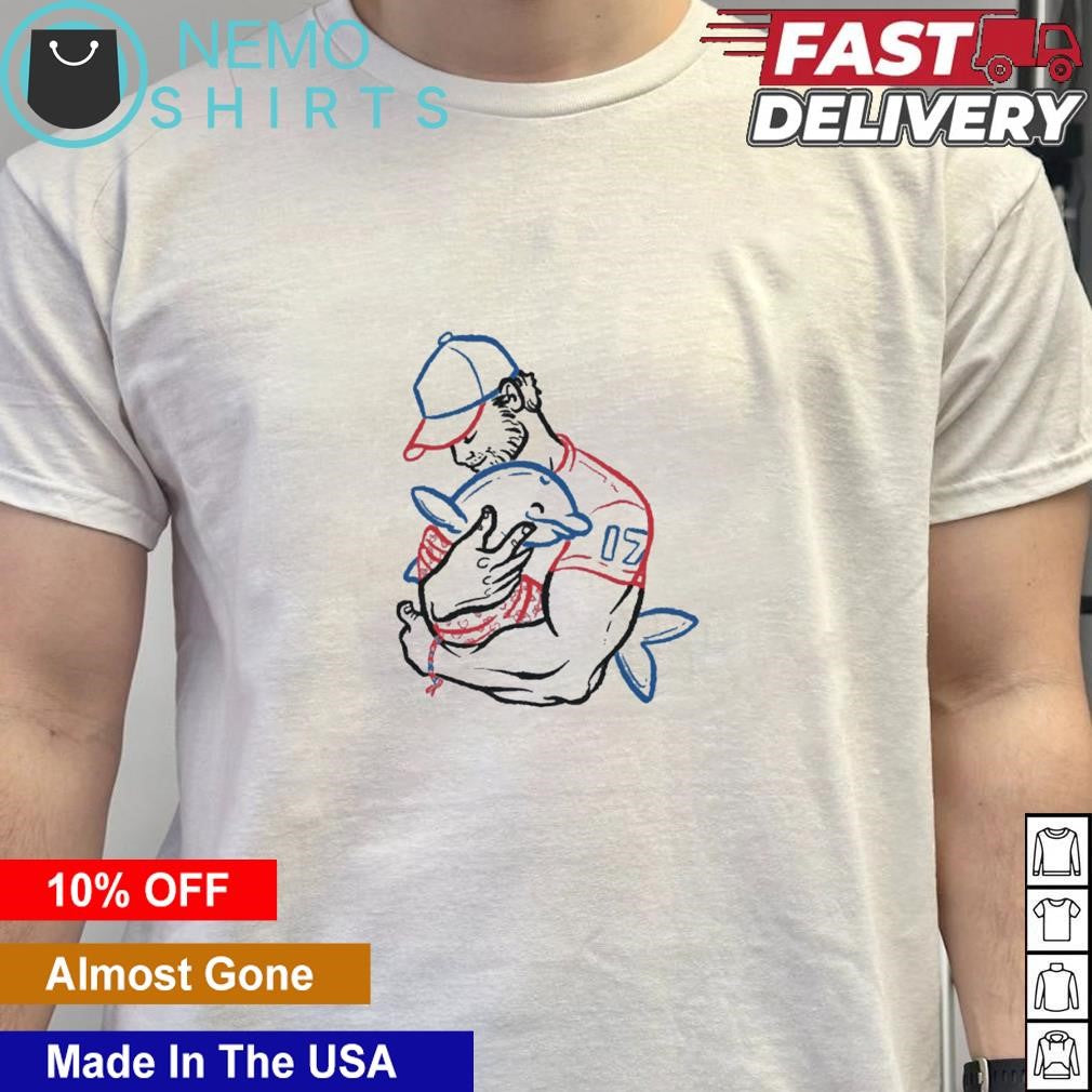 Buffalo Bills Josh Allen hugs dolphin - Adult & Kids T-Shirts, Sweatshirts & Hoodies apparel design preview 5