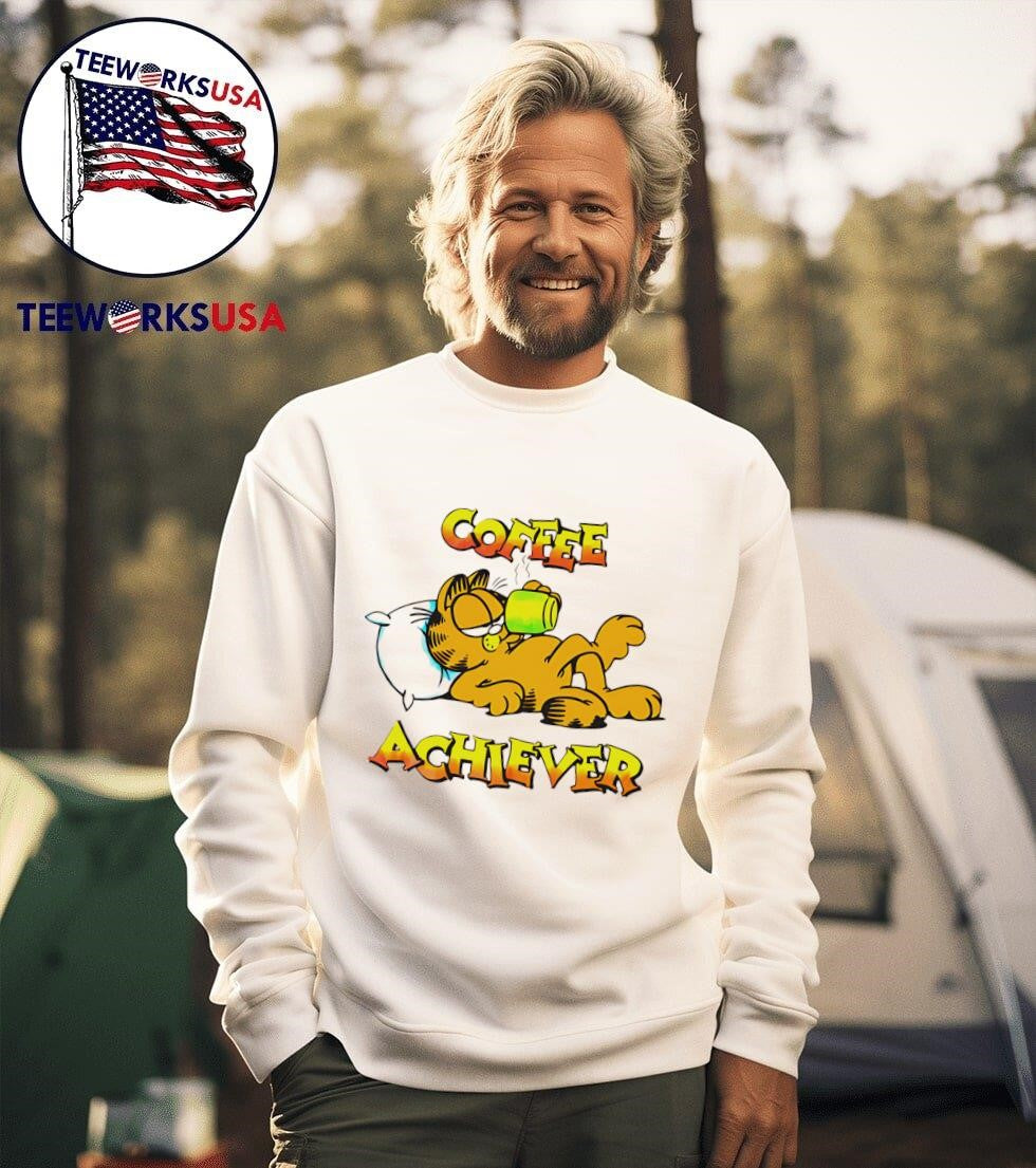 Garfield coffee achiever - Adult & Kids T-Shirts, Sweatshirts & Hoodies apparel design preview 3