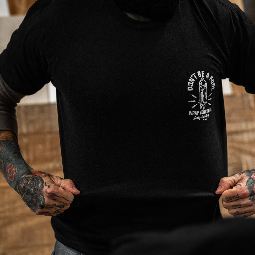 Don't Be a Fool. Wrap Your Tool Men's - Adult & Kids T-Shirts, Sweatshirts & Hoodies apparel design preview 8