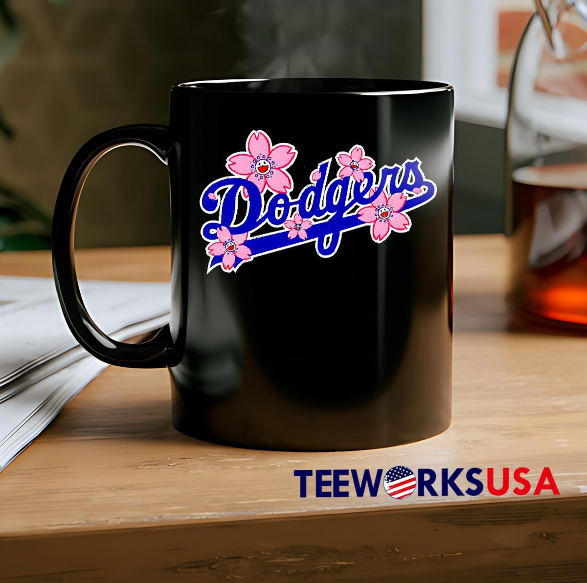 Dodgers Flower Los Angeles Logo - Adult & Kids T-Shirts, Sweatshirts & Hoodies apparel design preview 2