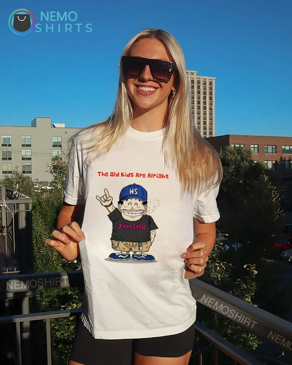The Old Kids Are Alright Thrasher HS Character - Adult & Kids T-Shirts, Sweatshirts & Hoodies apparel design preview 6