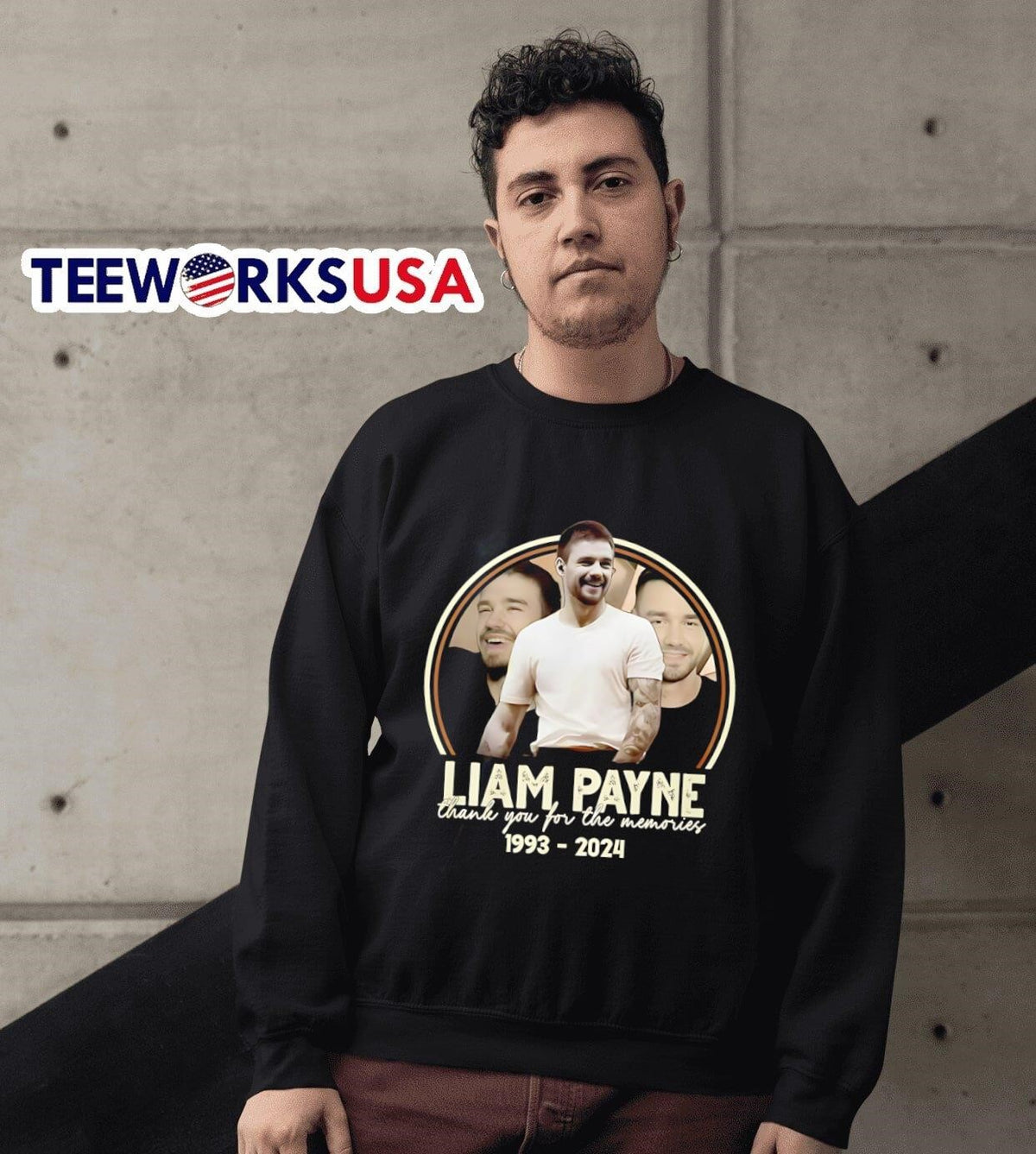 Liam Payne thank you for the memories 1993 2024 - Adult & Kids T-Shirts, Sweatshirts & Hoodies apparel design preview 3