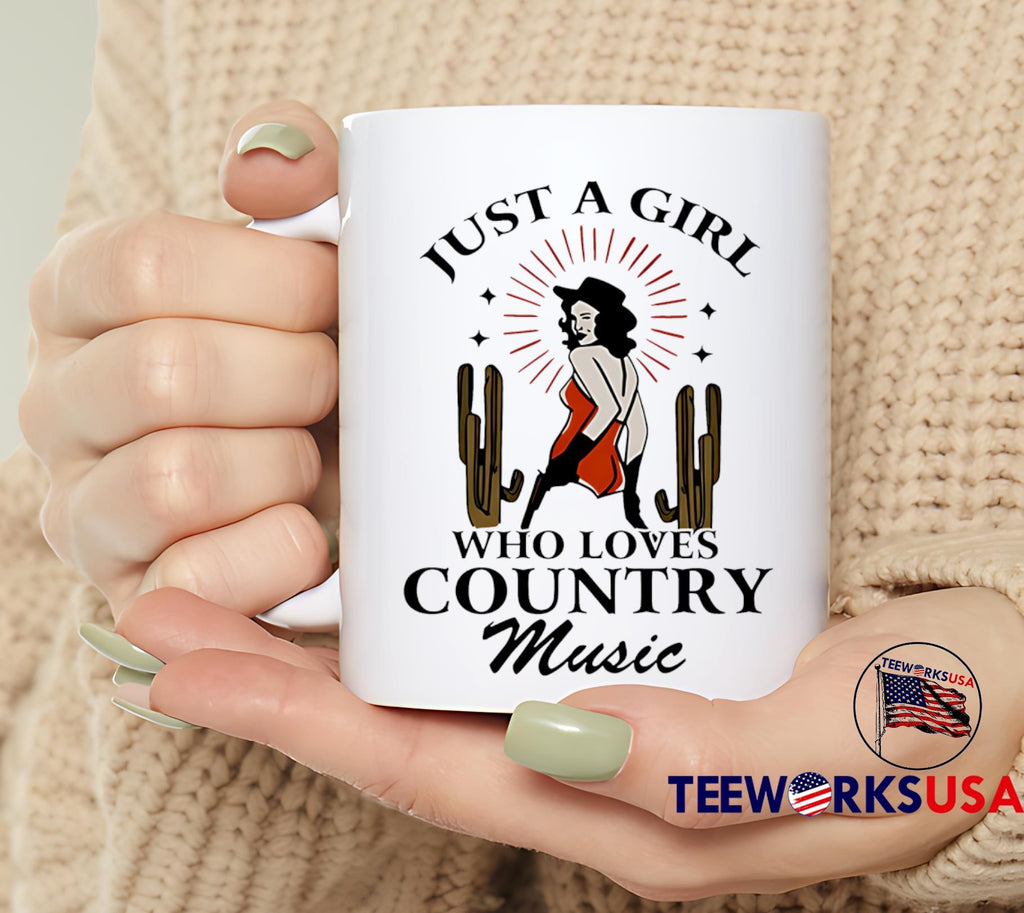 Just A Girl Who Loves Country Music - Adult & Kids T-Shirts, Sweatshirts & Hoodies apparel design preview 6