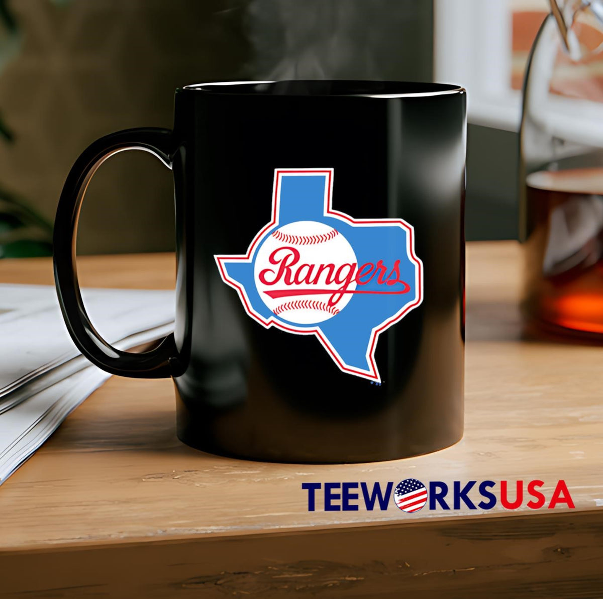Texas Rangers Light Blue Map - Adult & Kids T-Shirts, Sweatshirts & Hoodies apparel design preview 2