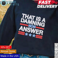 That is a damning non answer Tim Walz retro - Adult & Kids T-Shirts, Sweatshirts & Hoodies apparel design preview 1