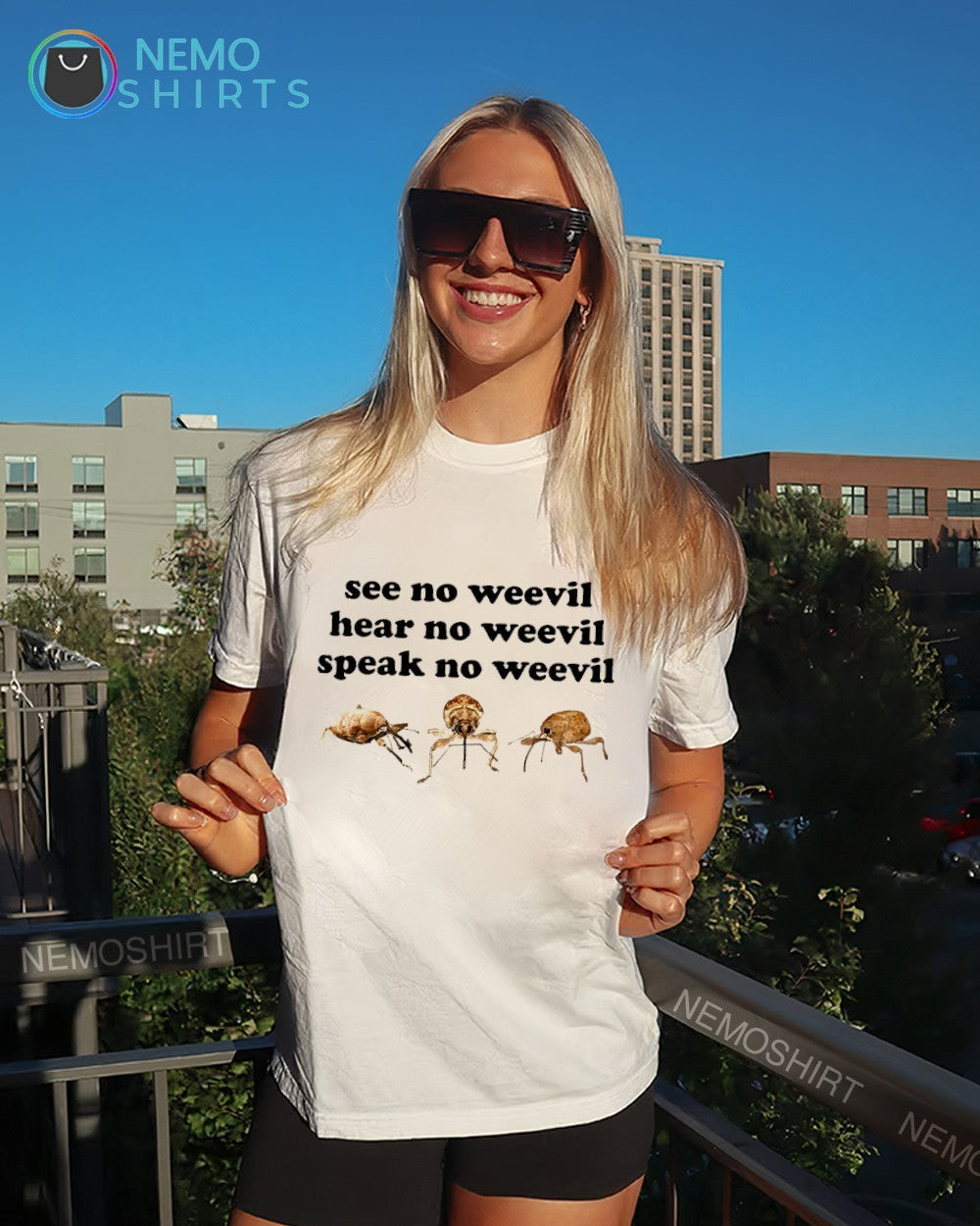 See no weevil hear speak curculio gyongyiae - Adult & Kids T-Shirts, Sweatshirts & Hoodies apparel design preview 4