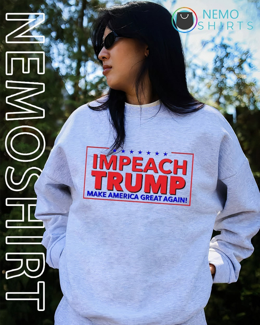 Impeach Trump make America great again - Adult & Kids T-Shirts, Sweatshirts & Hoodies apparel design preview 4