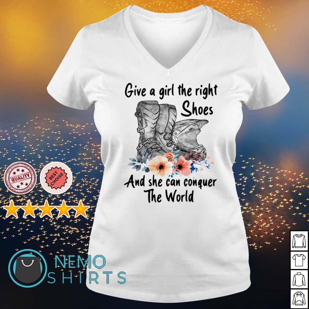 Give a girl the right shoes and she can conquer world - Adult & Kids T-Shirts, Sweatshirts & Hoodies apparel design preview 5