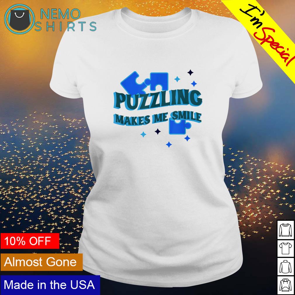 Puzzling makes me smile - Adult & Kids T-Shirts, Sweatshirts & Hoodies apparel design preview 3