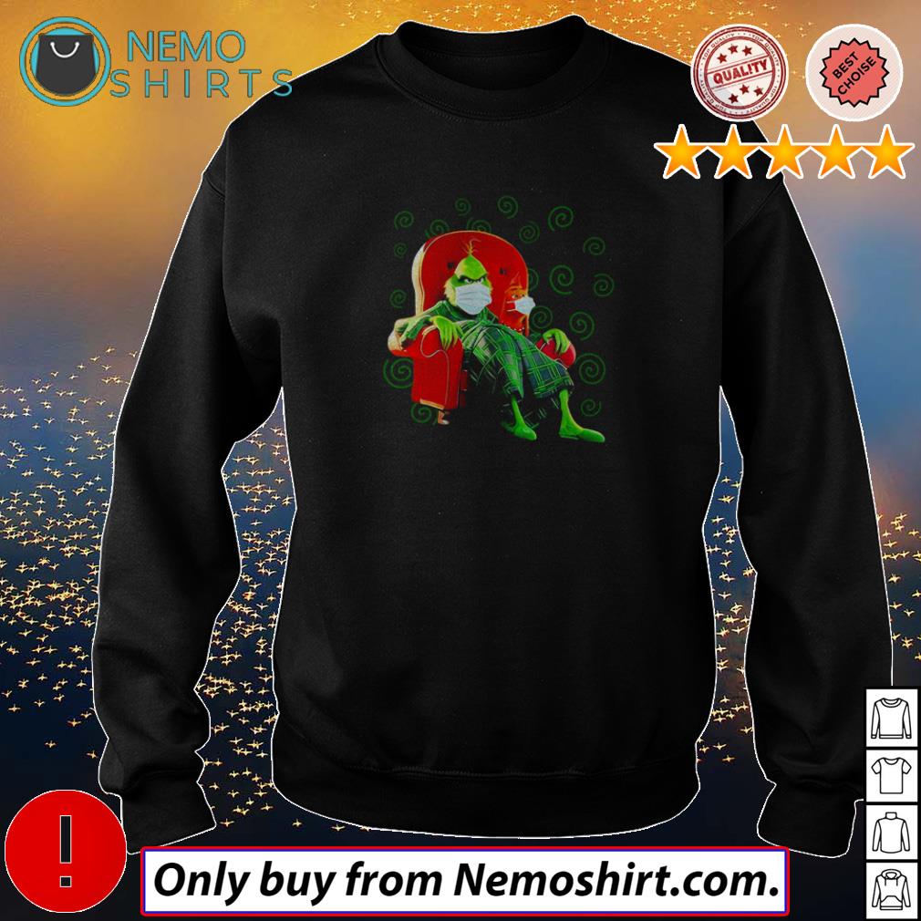 Grinch and Dog sitting in a chair Covid 19 - Adult & Kids T-Shirts, Sweatshirts & Hoodies apparel design preview 4