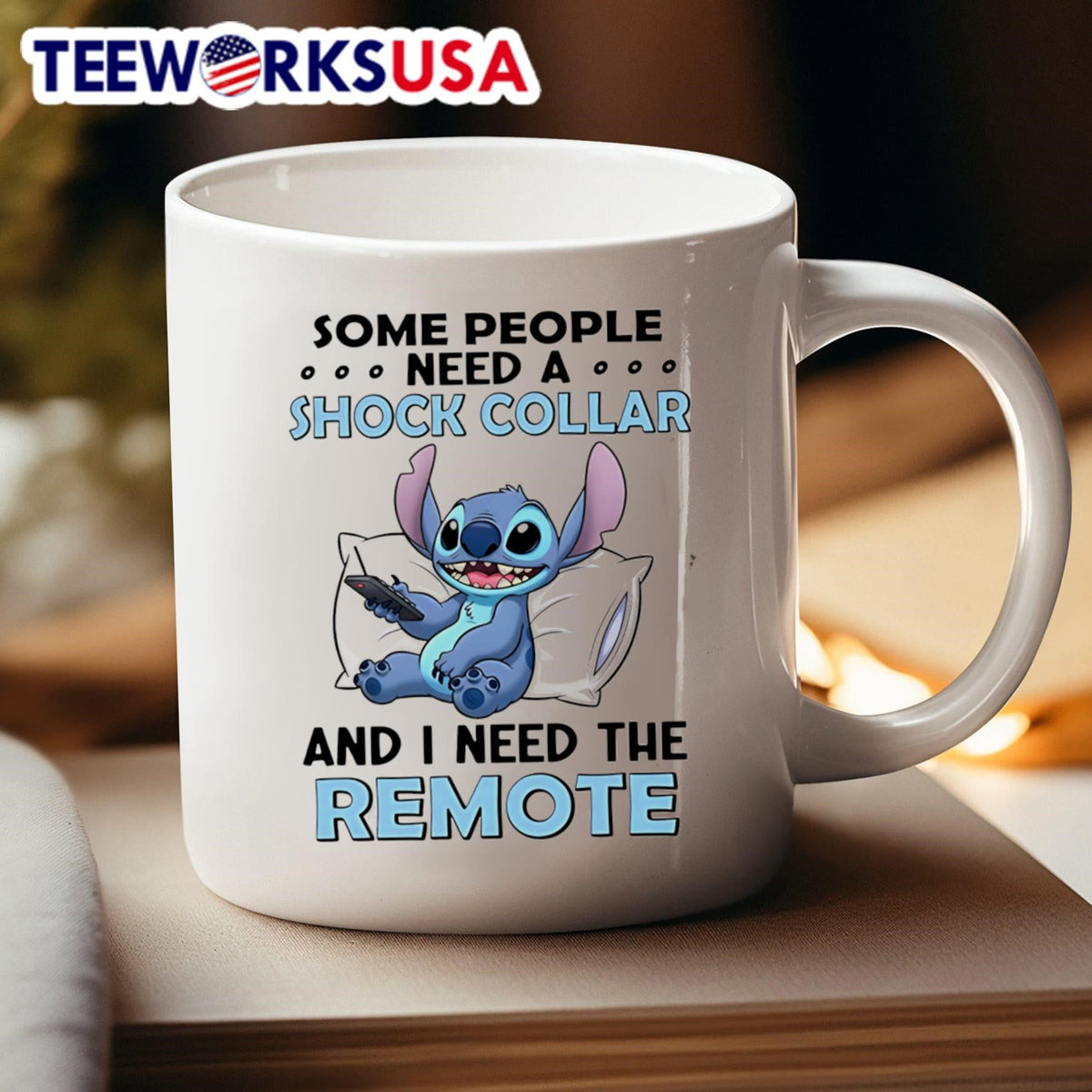 Stitch some people need a shock collar and I the - Adult & Kids T-Shirts, Sweatshirts & Hoodies apparel design preview 4