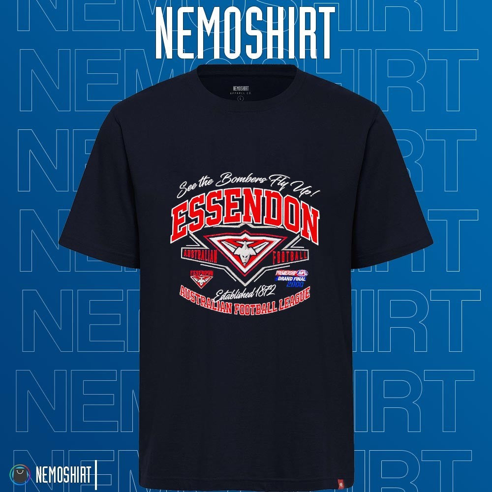 See the bombers fly up Essendon AFL Premiers Grand - Adult & Kids T-Shirts, Sweatshirts & Hoodies apparel design preview 1