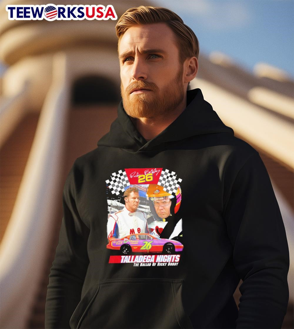 Ricky Bobby 26 talladega nights the ballad graphic - Adult & Kids T-Shirts, Sweatshirts & Hoodies apparel design preview 2