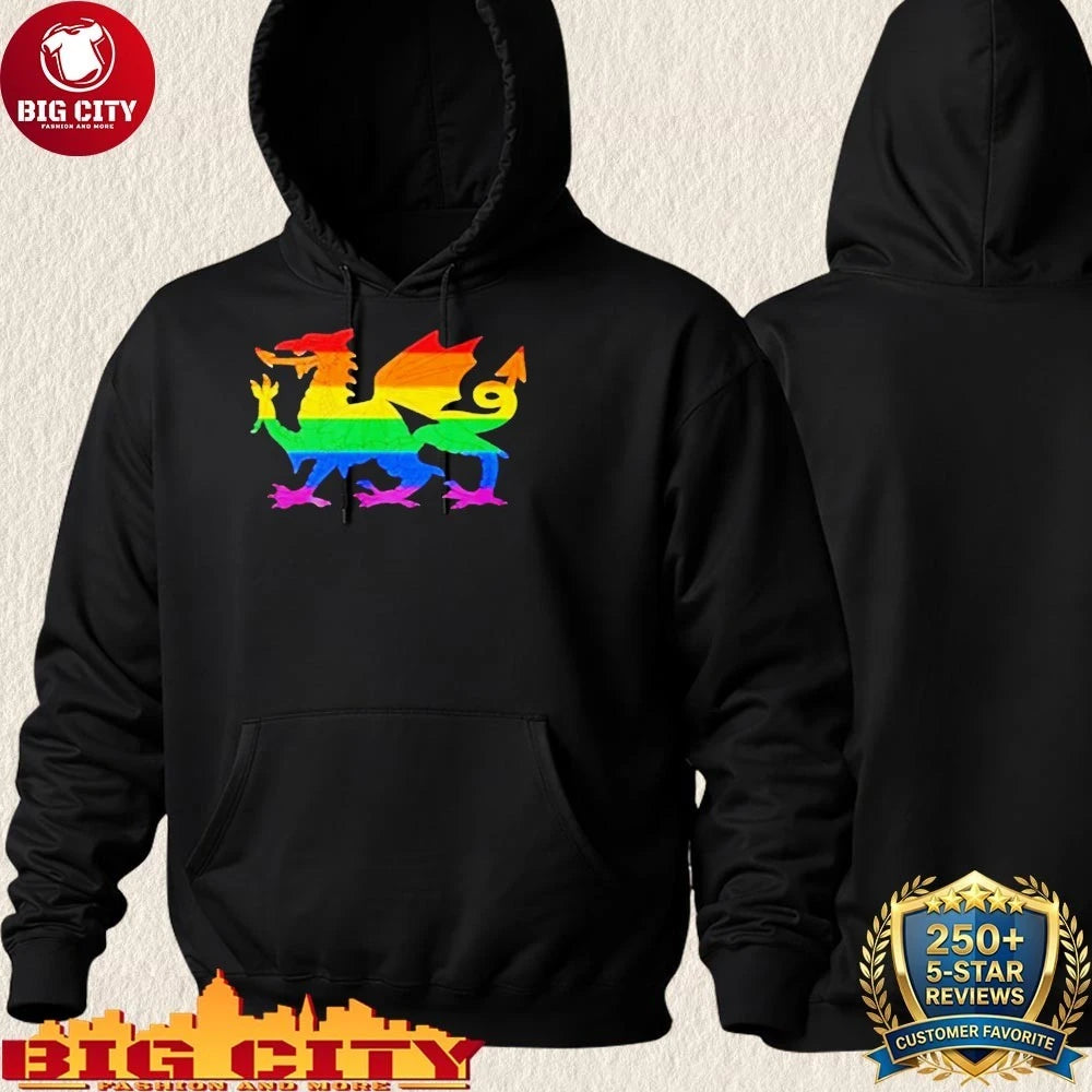 Welsh Pride Rainbow Dragon Essential - Adult & Kids T-Shirts, Sweatshirts & Hoodies apparel design preview 2