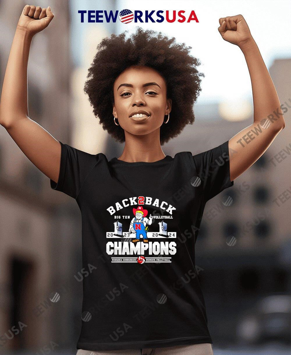 Nebraska Cornhuskers back 2 champions - Adult & Kids T-Shirts, Sweatshirts & Hoodies apparel design preview 7