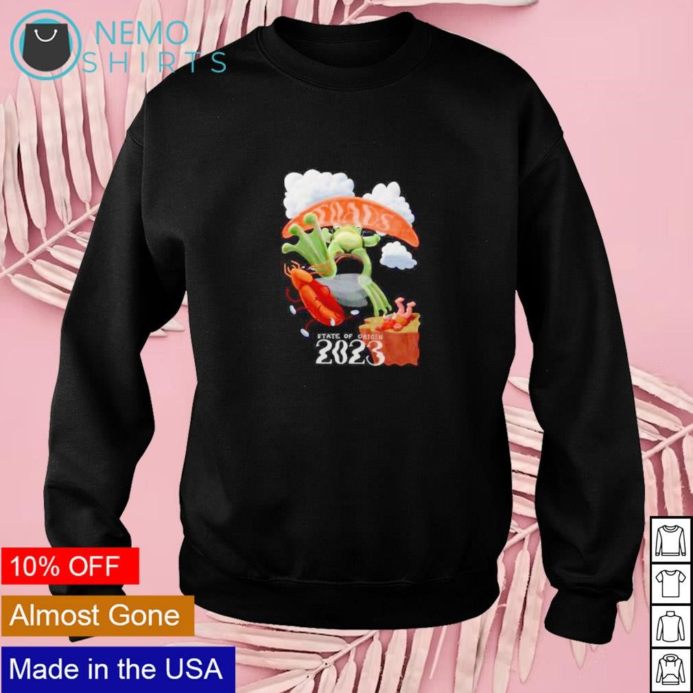 Queensland cane toads paragliding state of origin - Adult & Kids T-Shirts, Sweatshirts & Hoodies apparel design preview 3