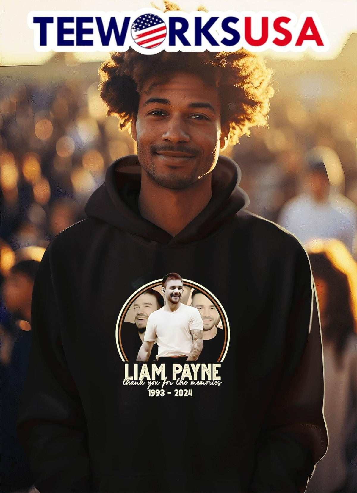 Liam Payne thank you for the memories 1993 2024 - Adult & Kids T-Shirts, Sweatshirts & Hoodies apparel design preview 2