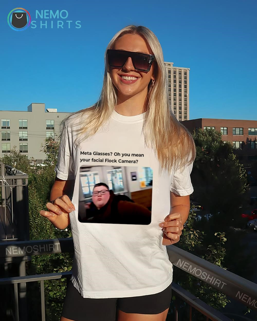Meta Glasses Facial Flock Camera Meme Privacy - Adult & Kids T-Shirts, Sweatshirts & Hoodies apparel design preview 4