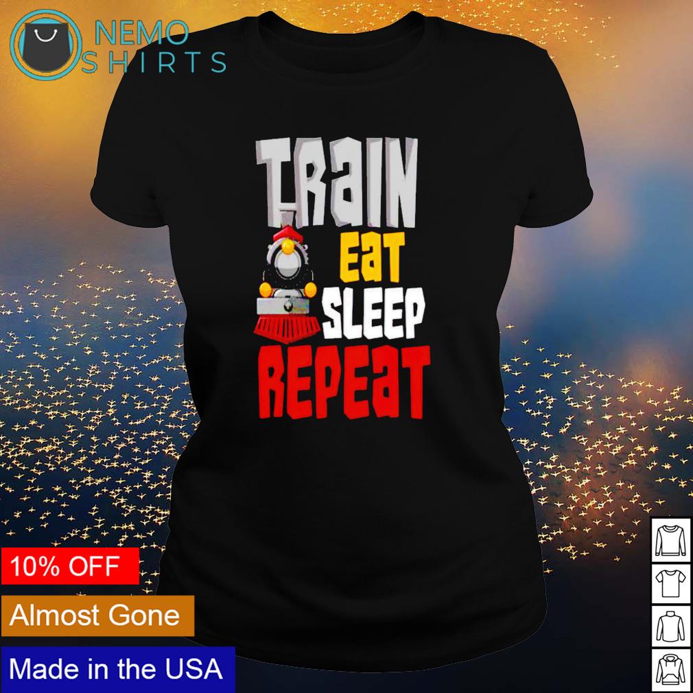 Train eat sleep repeat - Adult & Kids T-Shirts, Sweatshirts & Hoodies apparel design preview 3