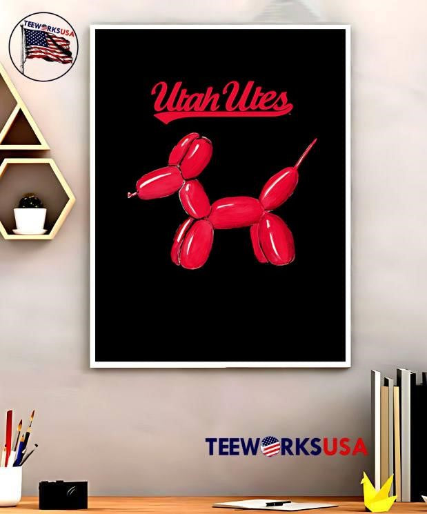 Utah Utes Balloon Dog - Adult & Kids T-Shirts, Sweatshirts & Hoodies apparel design preview 5