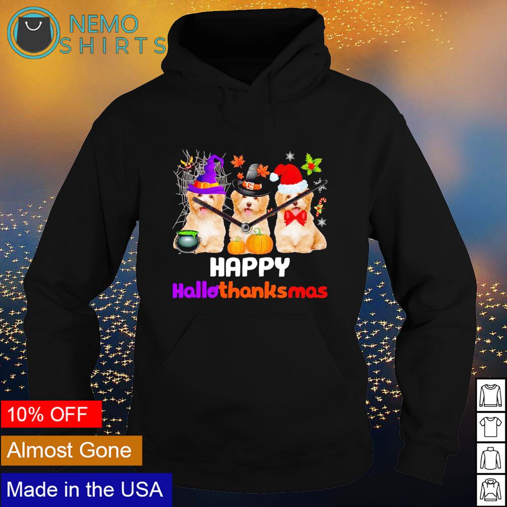 Cat happy Hallothanksmas - Adult & Kids T-Shirts, Sweatshirts & Hoodies apparel design preview 2