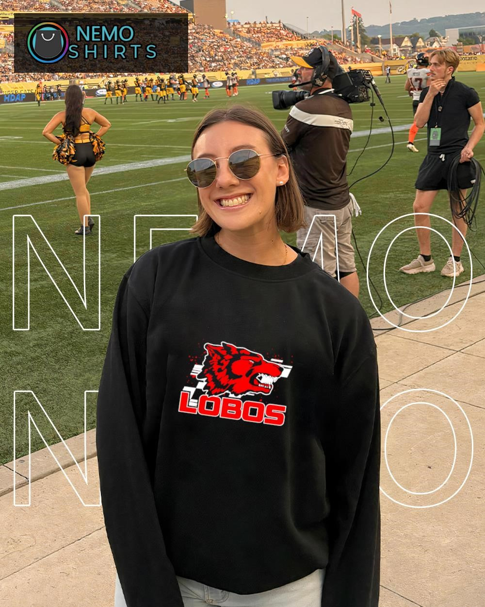 Lobos Wolf Mascot Logo - Adult & Kids T-Shirts, Sweatshirts & Hoodies apparel design preview 4