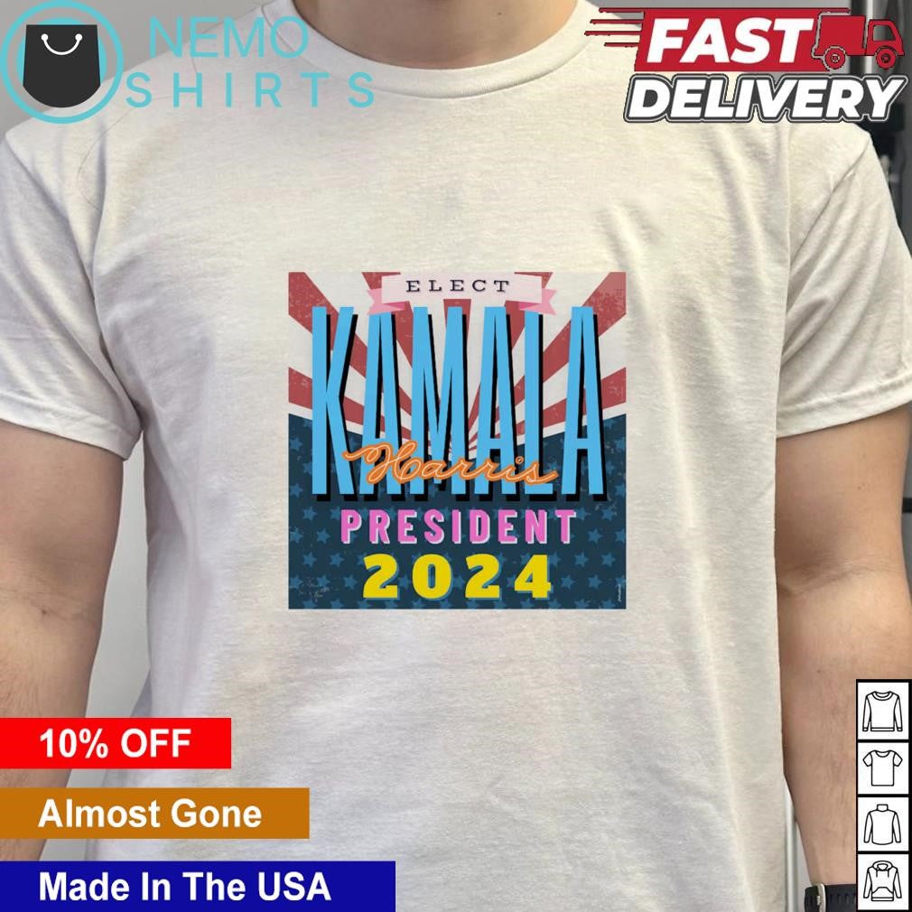 Elect Kamala Harris president 2024 - Adult & Kids T-Shirts, Sweatshirts & Hoodies apparel design preview 5
