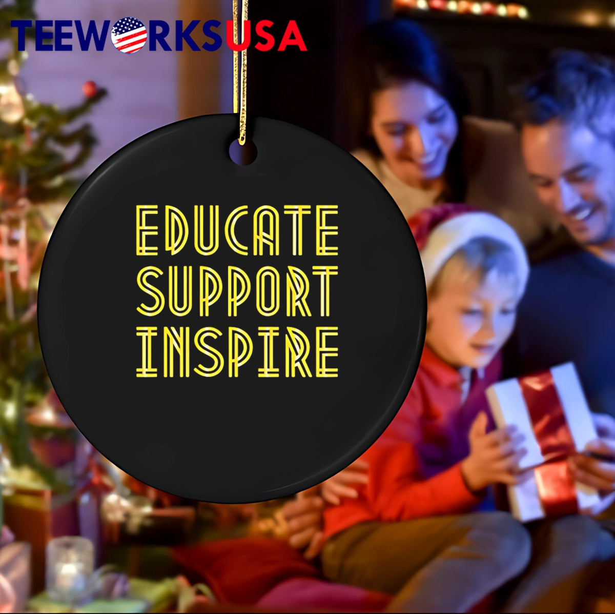 Educate Support Inspire - Adult & Kids T-Shirts, Sweatshirts & Hoodies apparel design preview 4