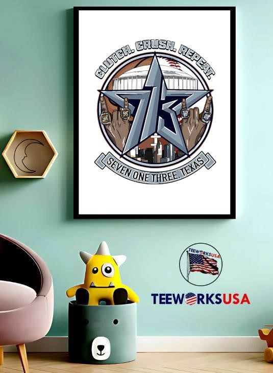 Clutch Crush Repeat Seven One Three Texas - Adult & Kids T-Shirts, Sweatshirts & Hoodies apparel design preview 3