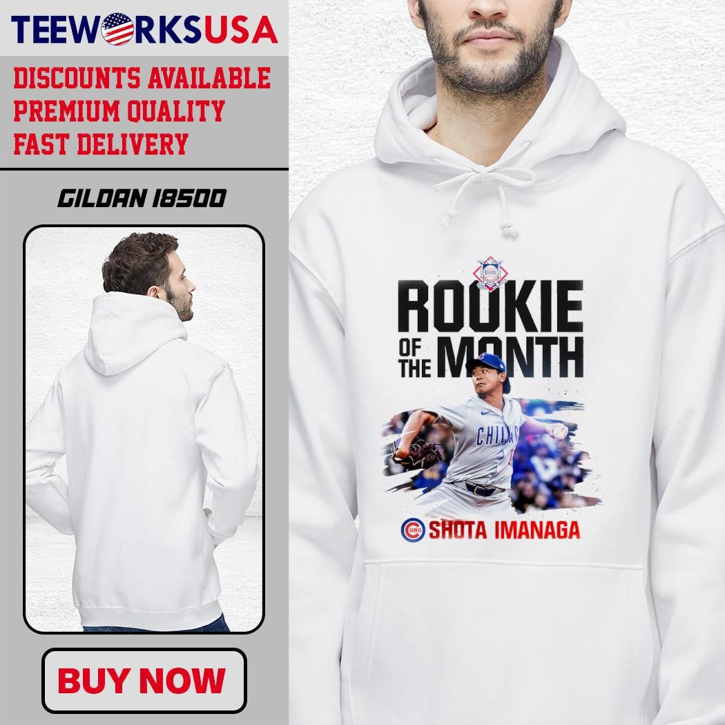Chicago Cubs Shota Imanaga rookie of the month - Adult & Kids T-Shirts, Sweatshirts & Hoodies apparel design preview 2