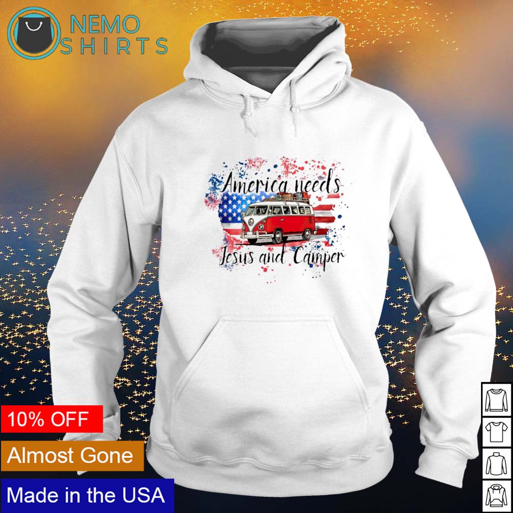America needs Jesus and camper - Adult & Kids T-Shirts, Sweatshirts & Hoodies apparel design preview 2