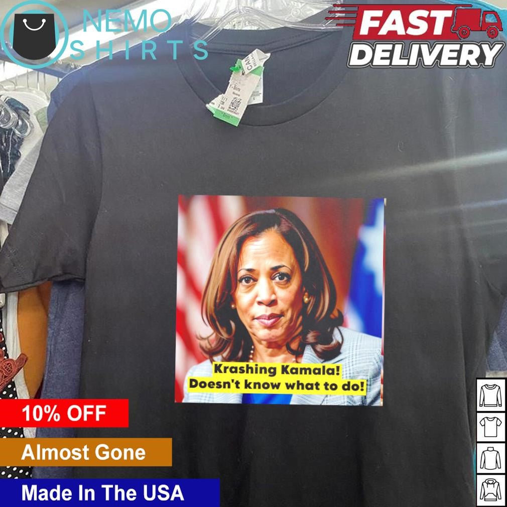 Krashing Kamala doesn't know what to do - Adult & Kids T-Shirts, Sweatshirts & Hoodies apparel design preview 5