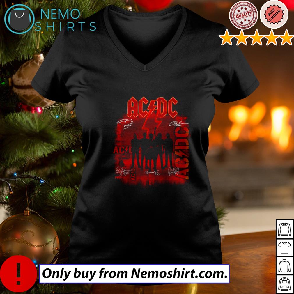 ACDC band signatures - Adult & Kids T-Shirts, Sweatshirts & Hoodies apparel design preview 5