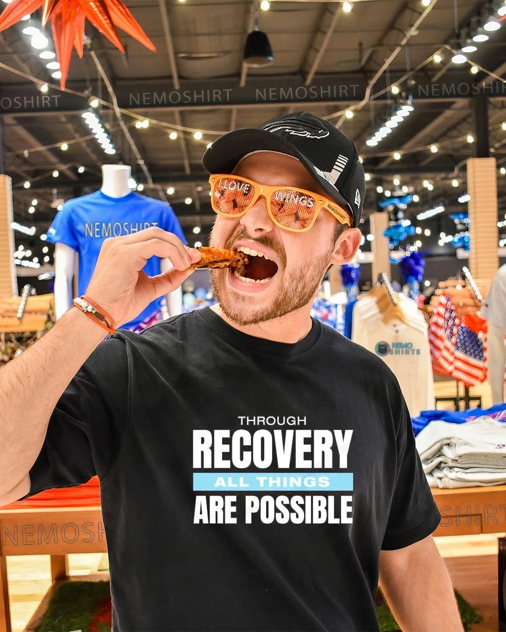 Through Recovery All Things Are Possible - Adult & Kids T-Shirts, Sweatshirts & Hoodies apparel design preview 1