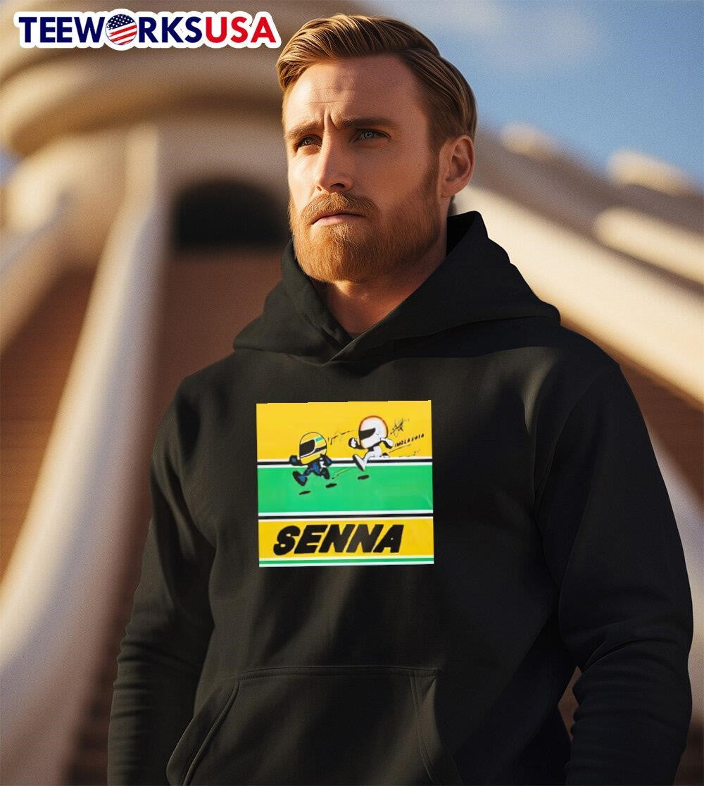Senna Formula One Race Car Driver - Adult & Kids T-Shirts, Sweatshirts & Hoodies apparel design preview 2