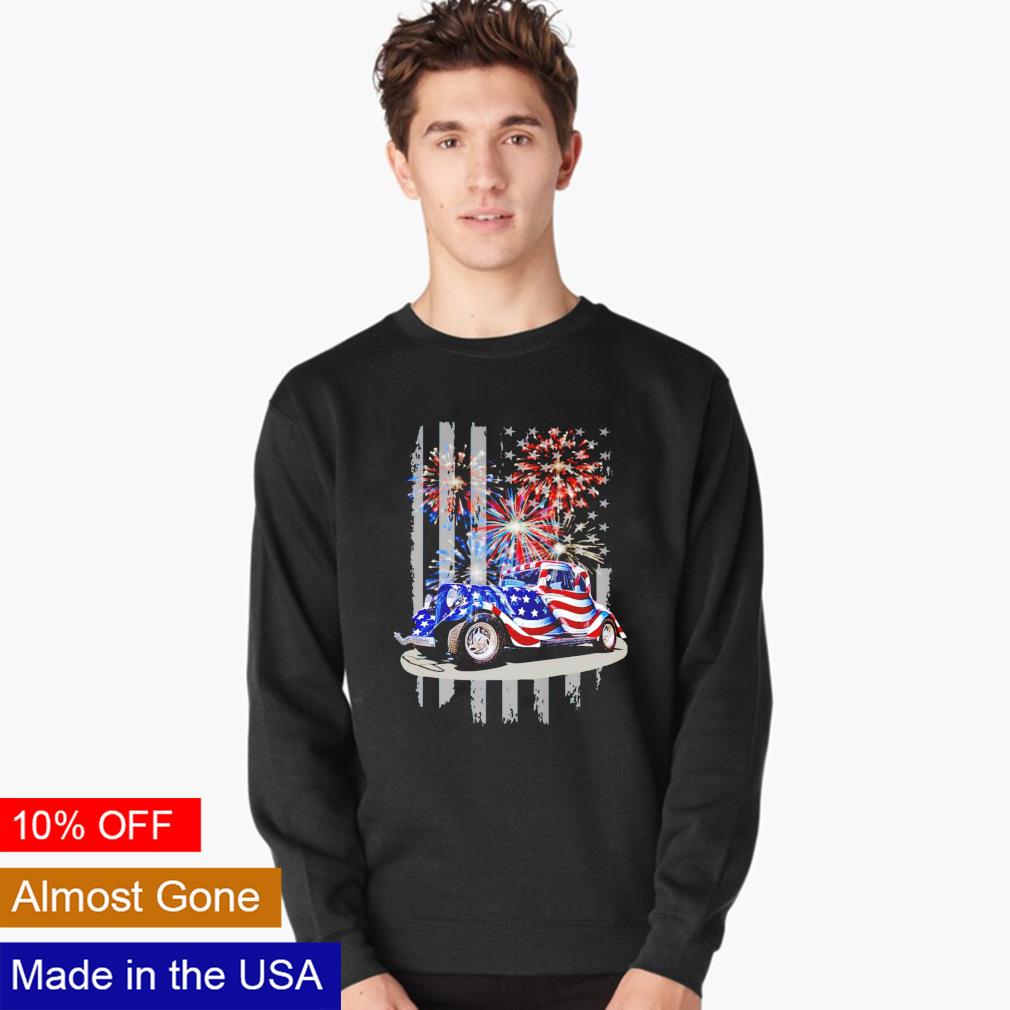 Hot Rod firework happy 4th of July - Adult & Kids T-Shirts, Sweatshirts & Hoodies apparel design preview 4