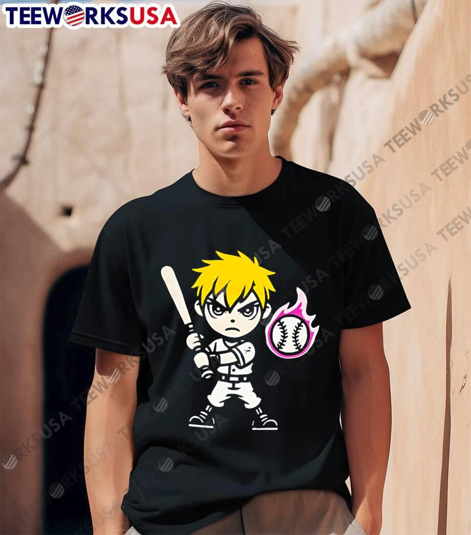 Yakyu Anime Energy Blast baseball - Adult & Kids T-Shirts, Sweatshirts & Hoodies apparel design preview 1