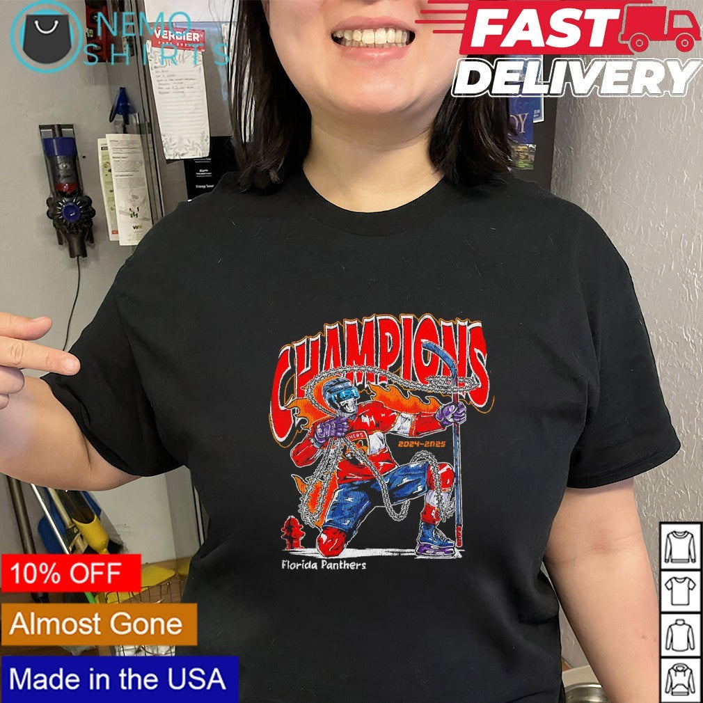 Florida Panthers 2024 2025 skeleton player - Adult & Kids T-Shirts, Sweatshirts & Hoodies apparel design preview 2