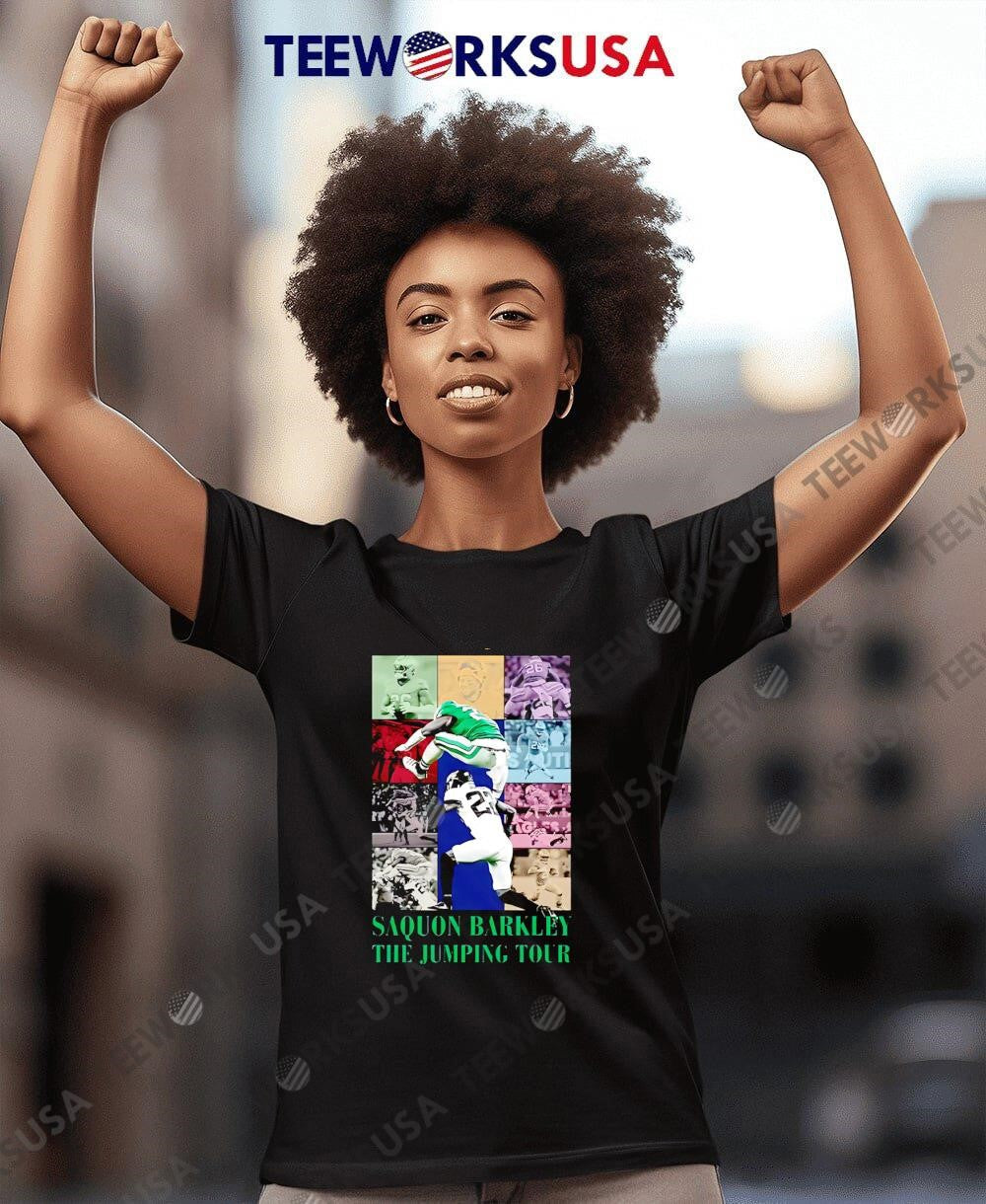 Saquon Barkley The Jumping Tour era - Adult & Kids T-Shirts, Sweatshirts & Hoodies apparel design preview 7