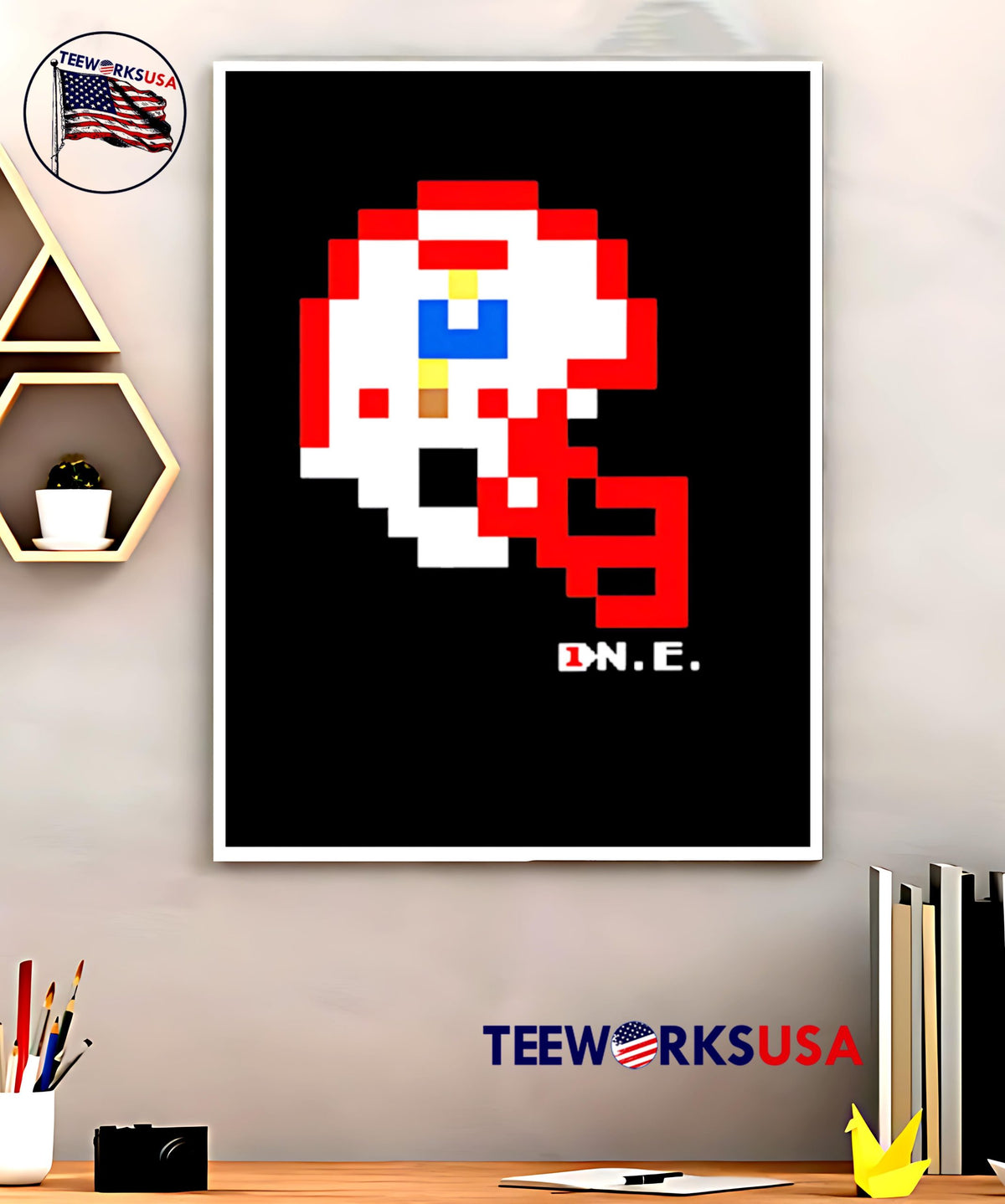 Ne Original Helmet Tecmo Bowl - Adult & Kids T-Shirts, Sweatshirts & Hoodies apparel design preview 5