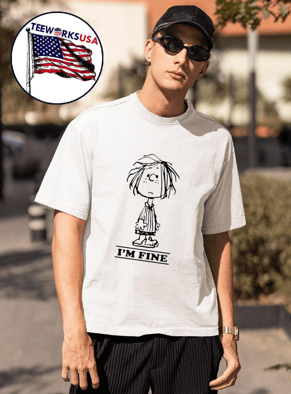 Peanuts Peppermint Patty I'm fine - Adult & Kids T-Shirts, Sweatshirts & Hoodies apparel design preview 1